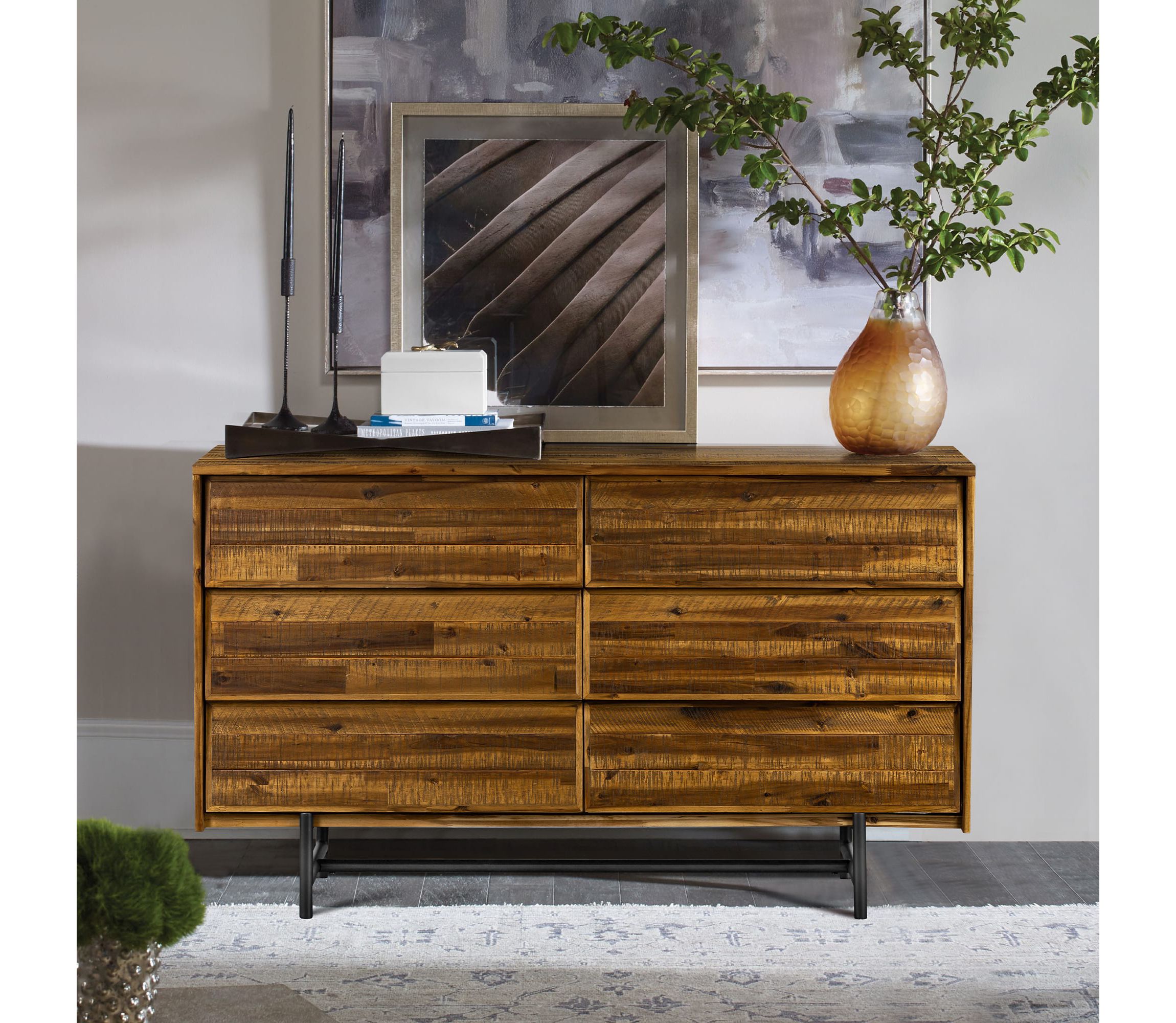 Cusco Rustic Acacia 6 Drawer Dresser