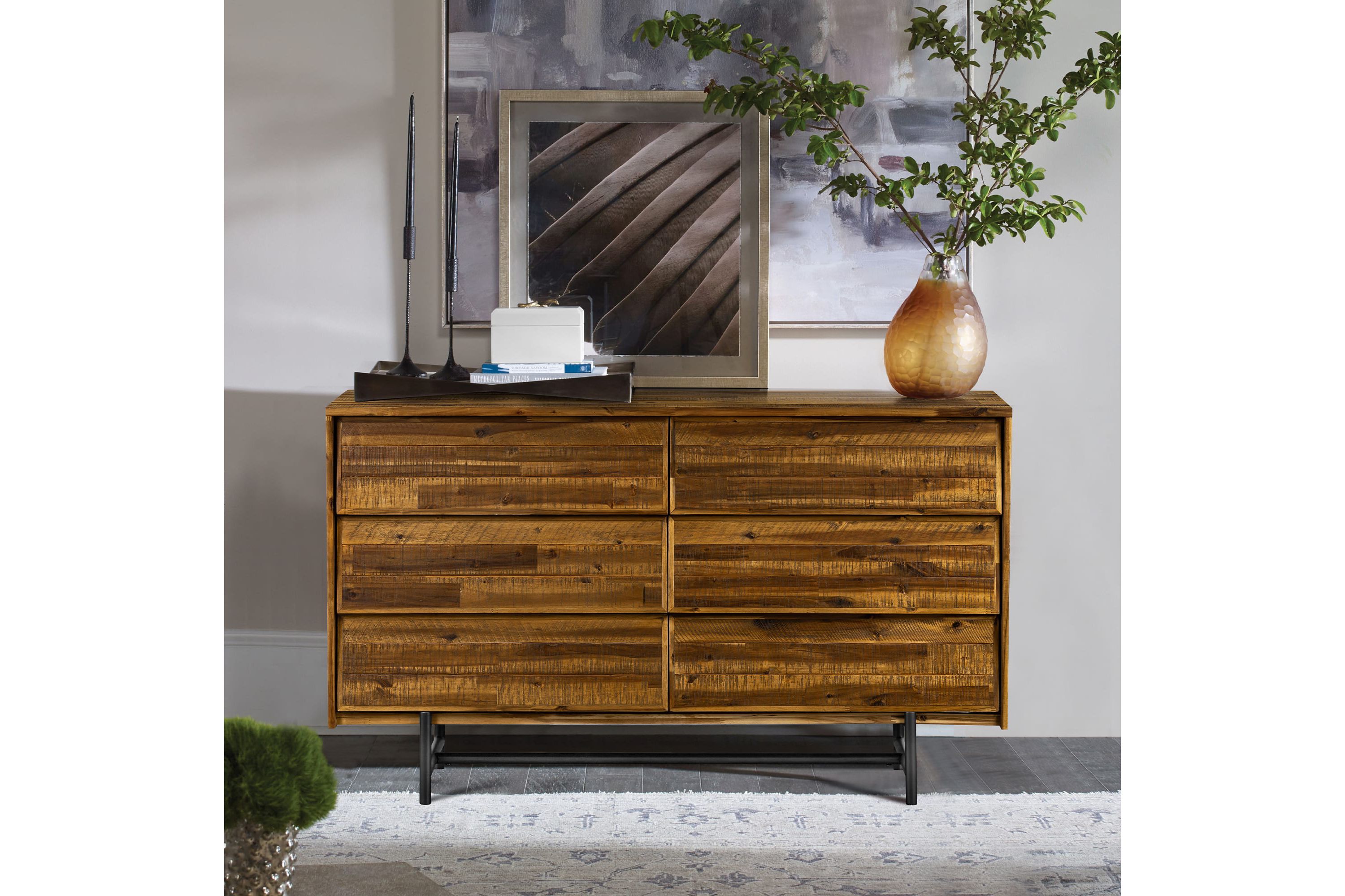 Cusco Rustic Acacia 6 Drawer Dresser