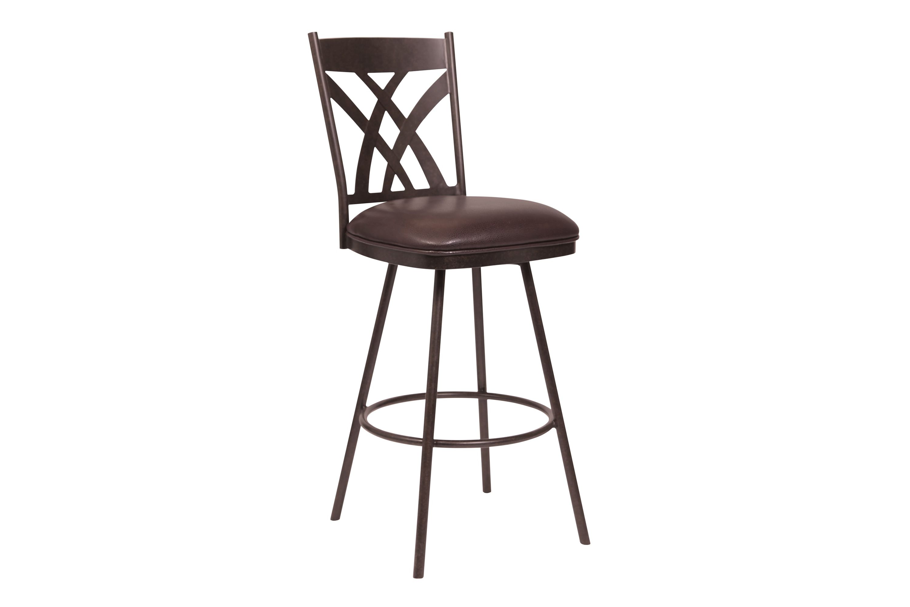 Dover 26" Counter Height Barstool in Auburn Bay and Brown Faux Leather