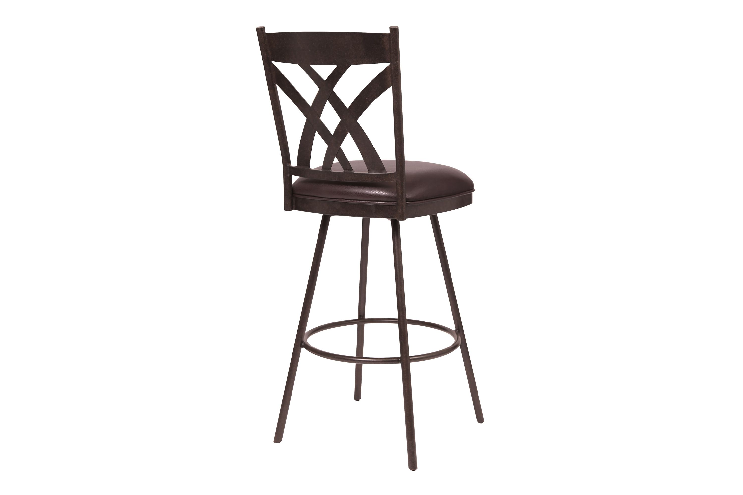 Dover 26" Counter Height Barstool in Auburn Bay and Brown Faux Leather