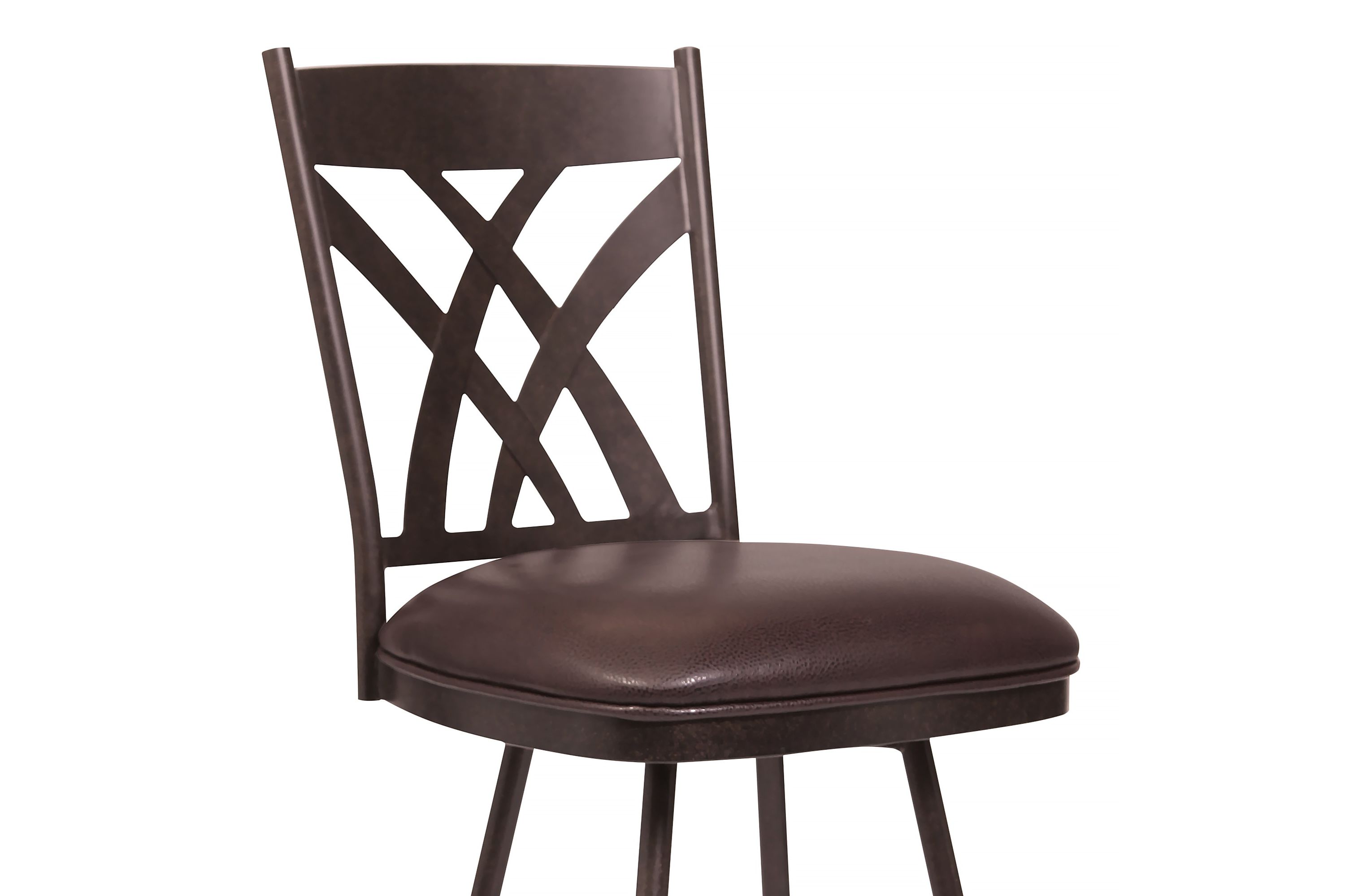 Dover 26" Counter Height Barstool in Auburn Bay and Brown Faux Leather