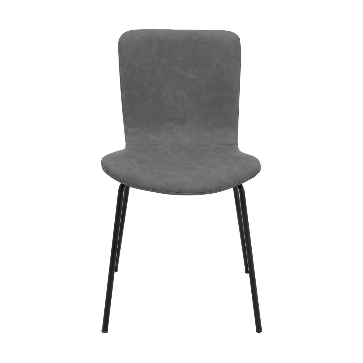Gillian Modern Light Gray Fabric and Metal Dining Room Chairs - Set of 2