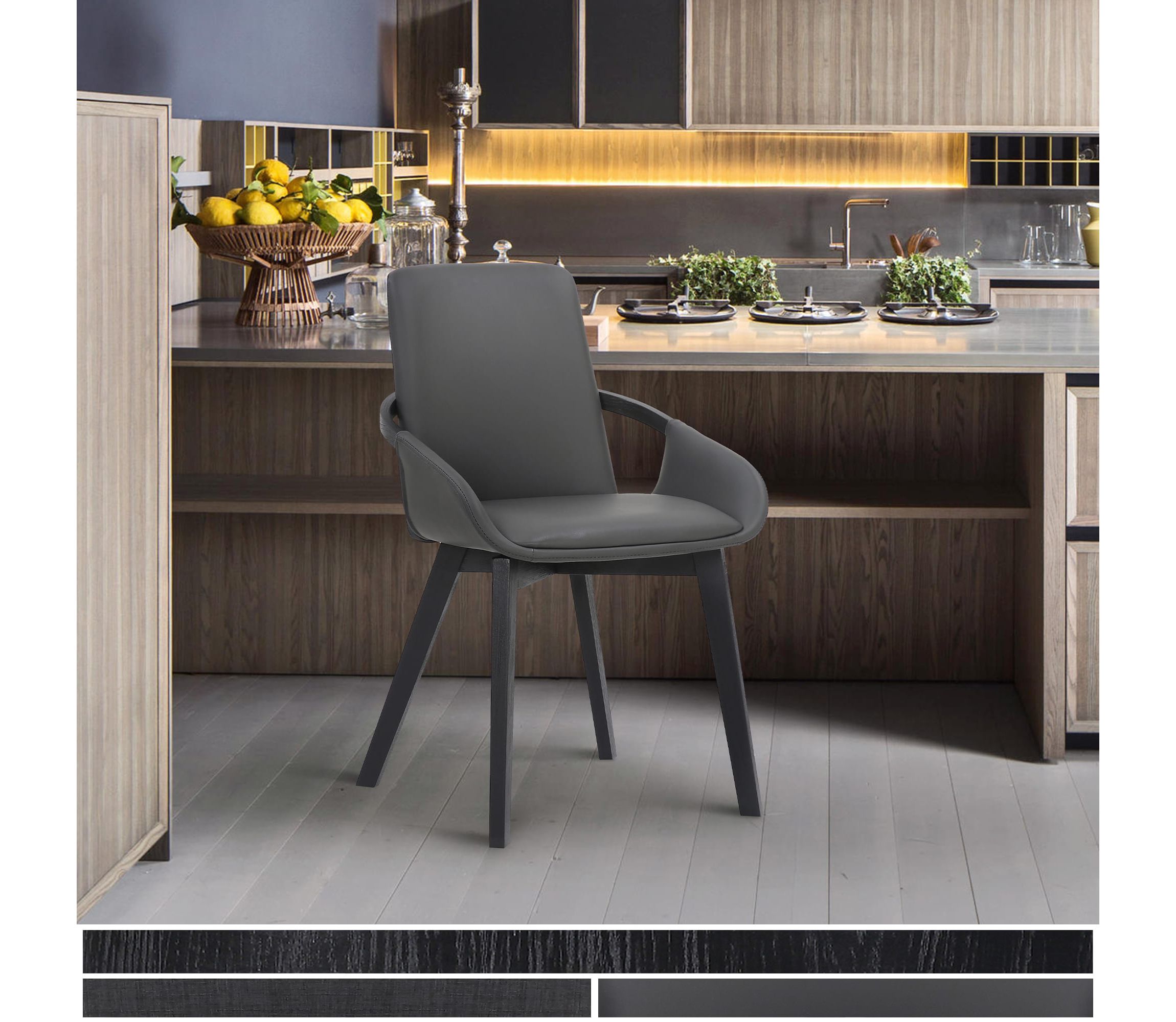 Greisen Modern Gray Wood Dining Room Chair