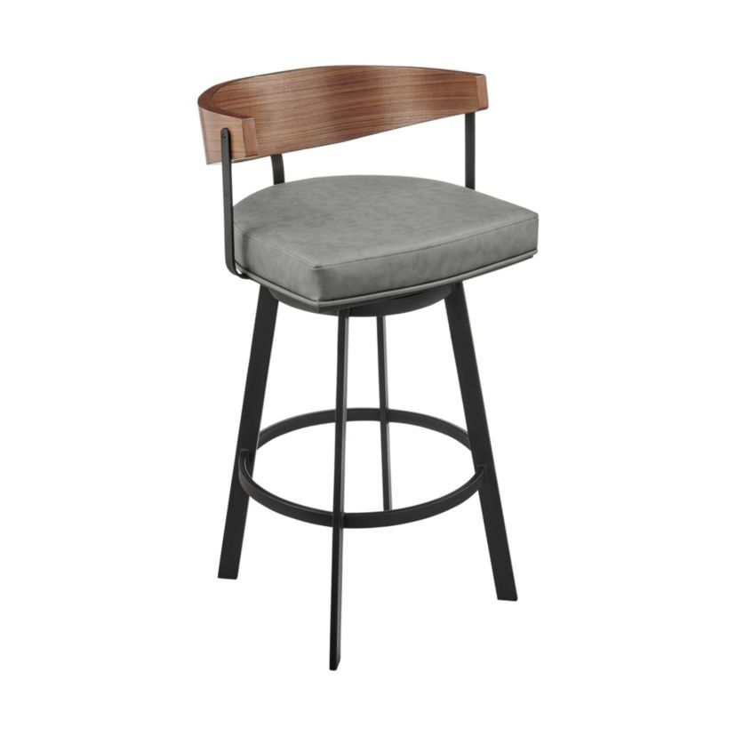 Lacey 30" Swivel Bar Stool in Gray