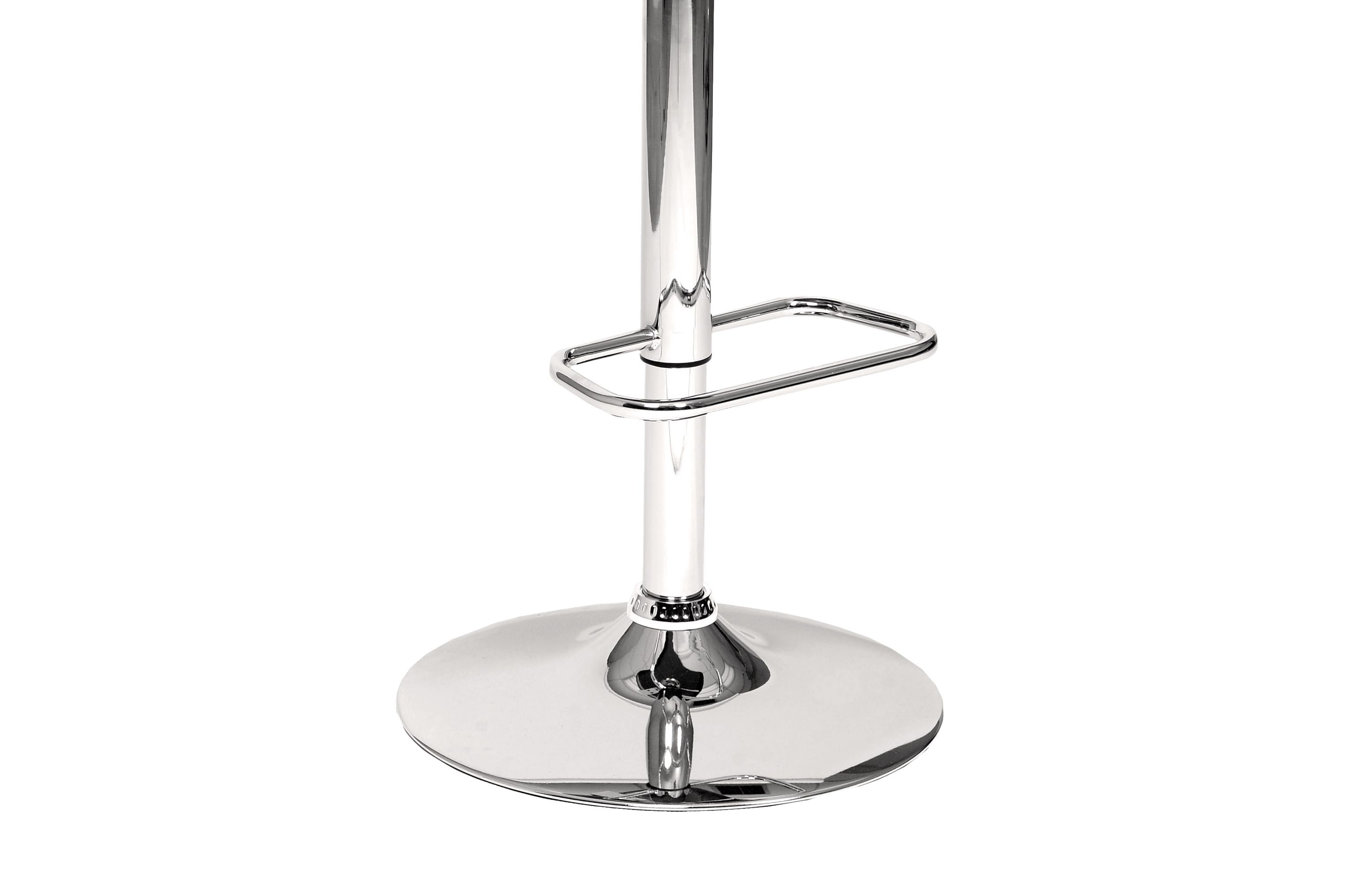 London Cream Faux Leather Adjustable Height Swivel Walnut Wood and Chrome Bar Stool