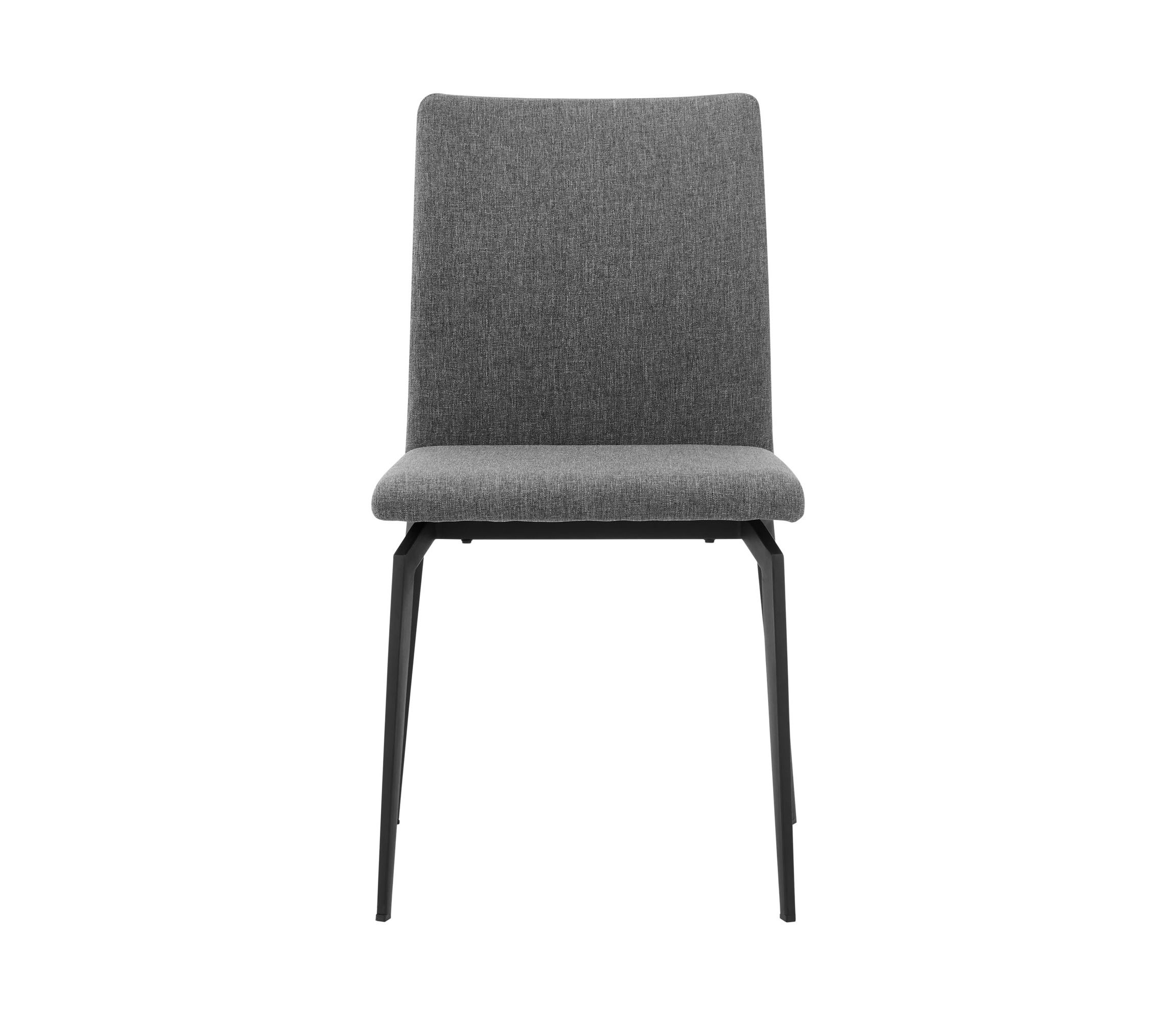 Lyon Gray Fabric and Metal Dining Room Chairs - Set of 2
