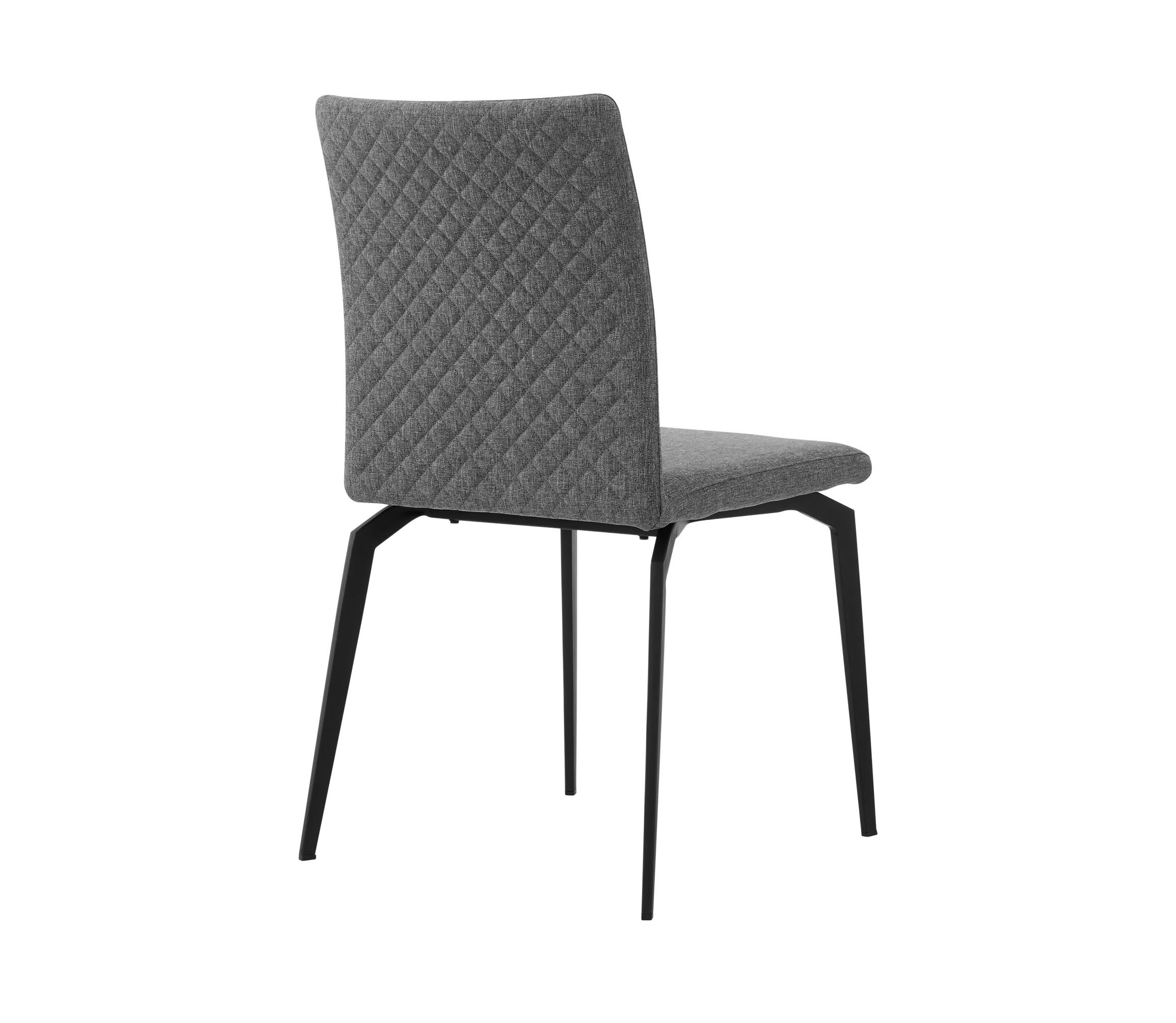 Lyon Gray Fabric and Metal Dining Room Chairs - Set of 2