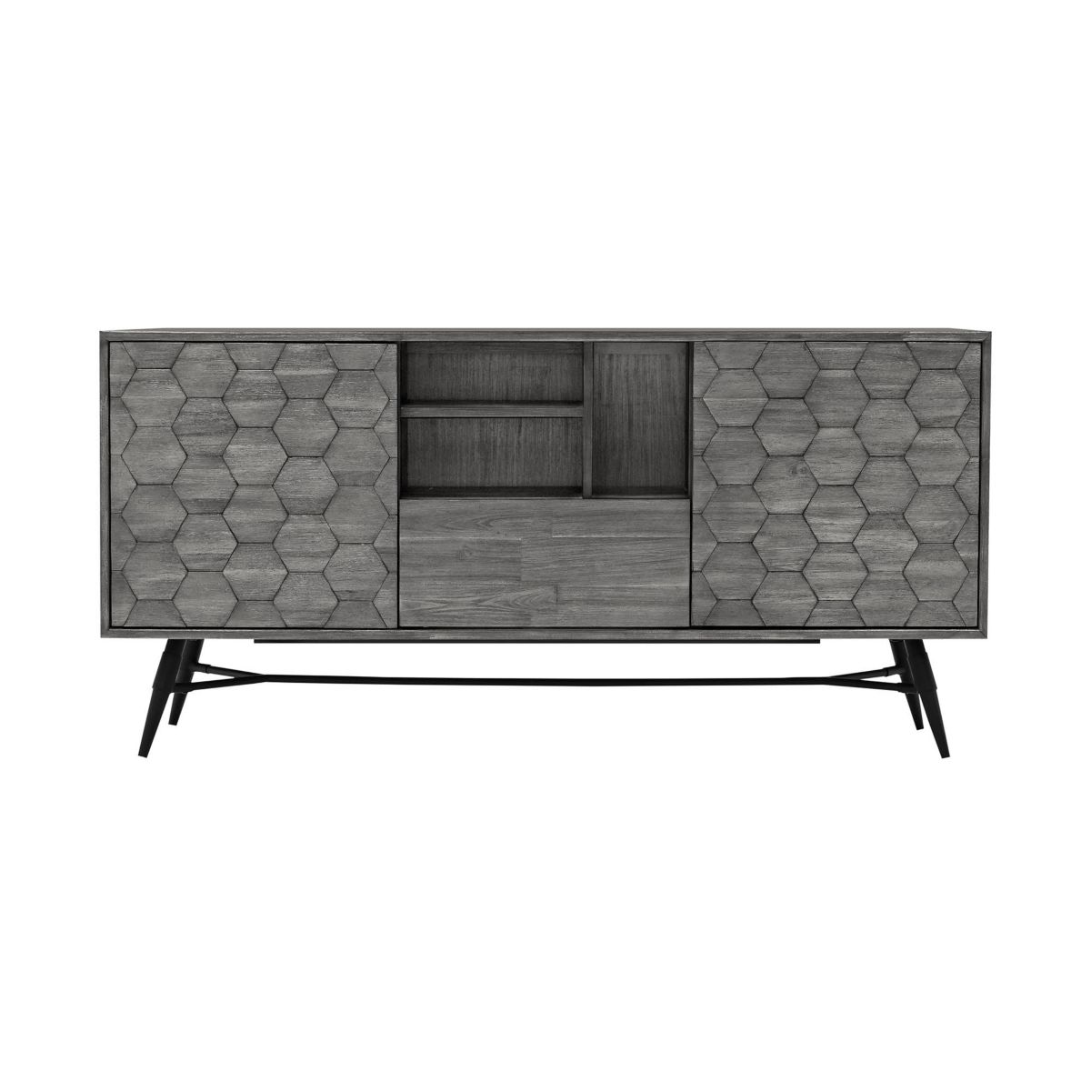 Makena Sideboard Buffet in Gray Acacia Wood