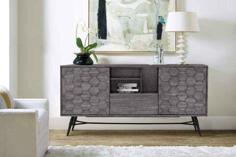 Makena Sideboard Buffet in Gray Acacia Wood