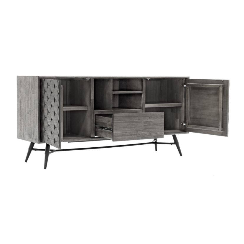 Makena Sideboard Buffet in Gray Acacia Wood