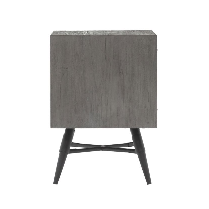 Makena 1 Drawer Night Stand in Gray Acacia Wood
