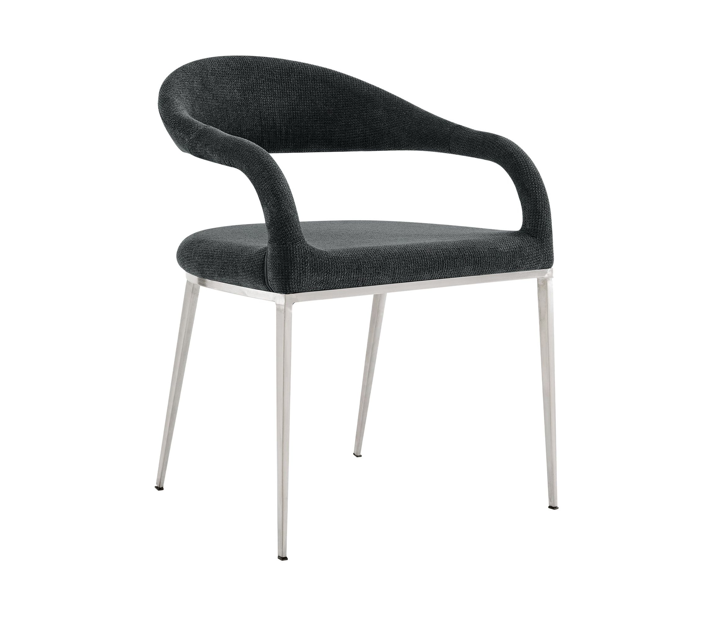Morgan Upholstered Dining Chair in Charcoal Set of 2