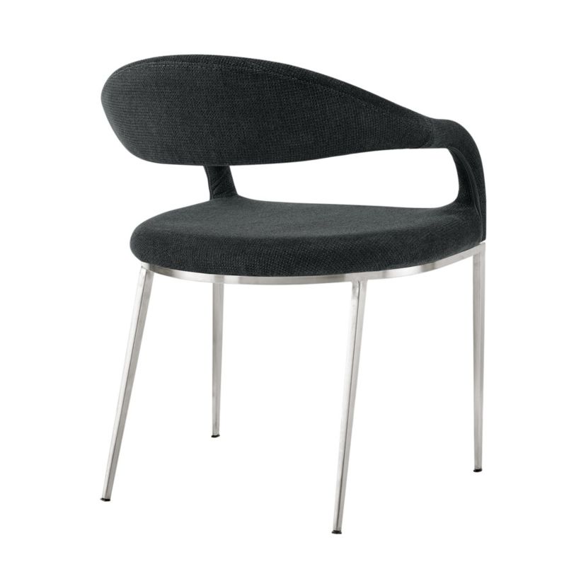 Morgan Upholstered Dining Chair in Charcoal Set of 2