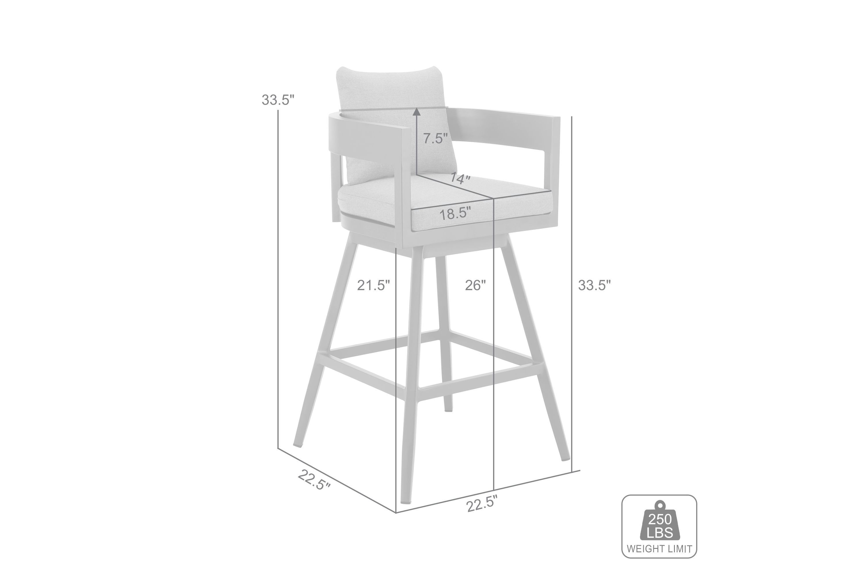 Menorca Outdoor Patio Swivel Counter Stool