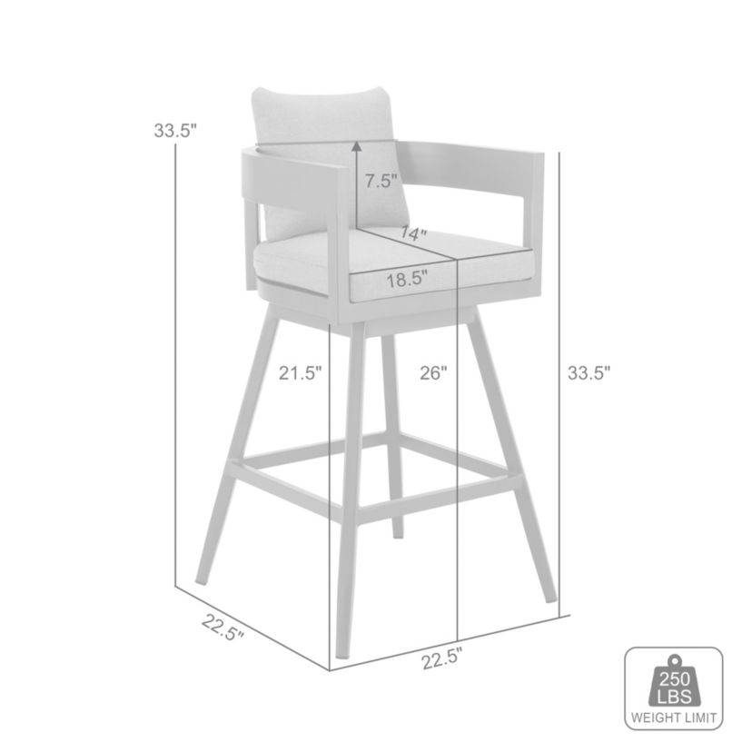 Menorca Outdoor Patio Swivel Counter Stool