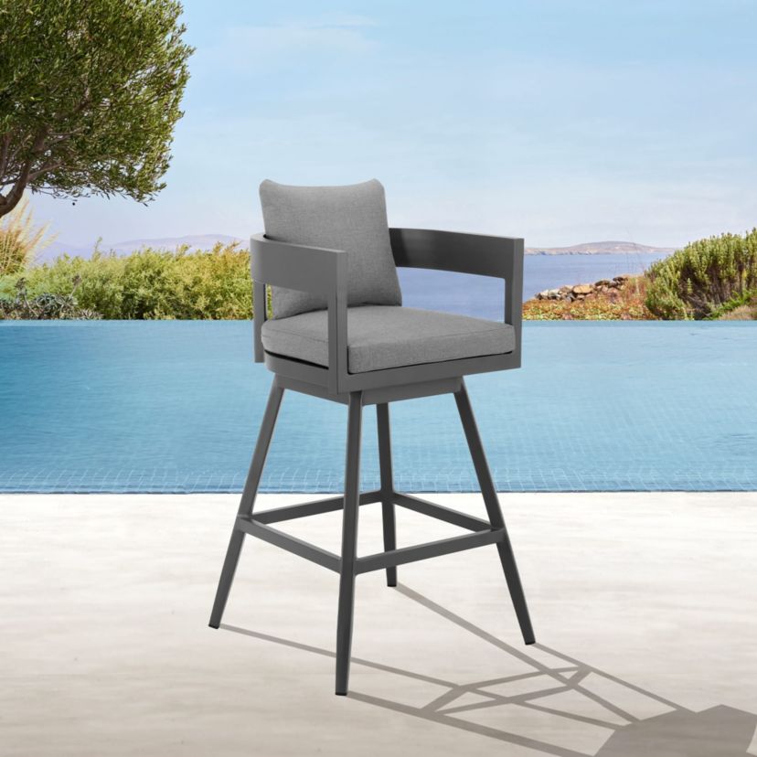 Menorca Outdoor Patio Swivel Counter Stool