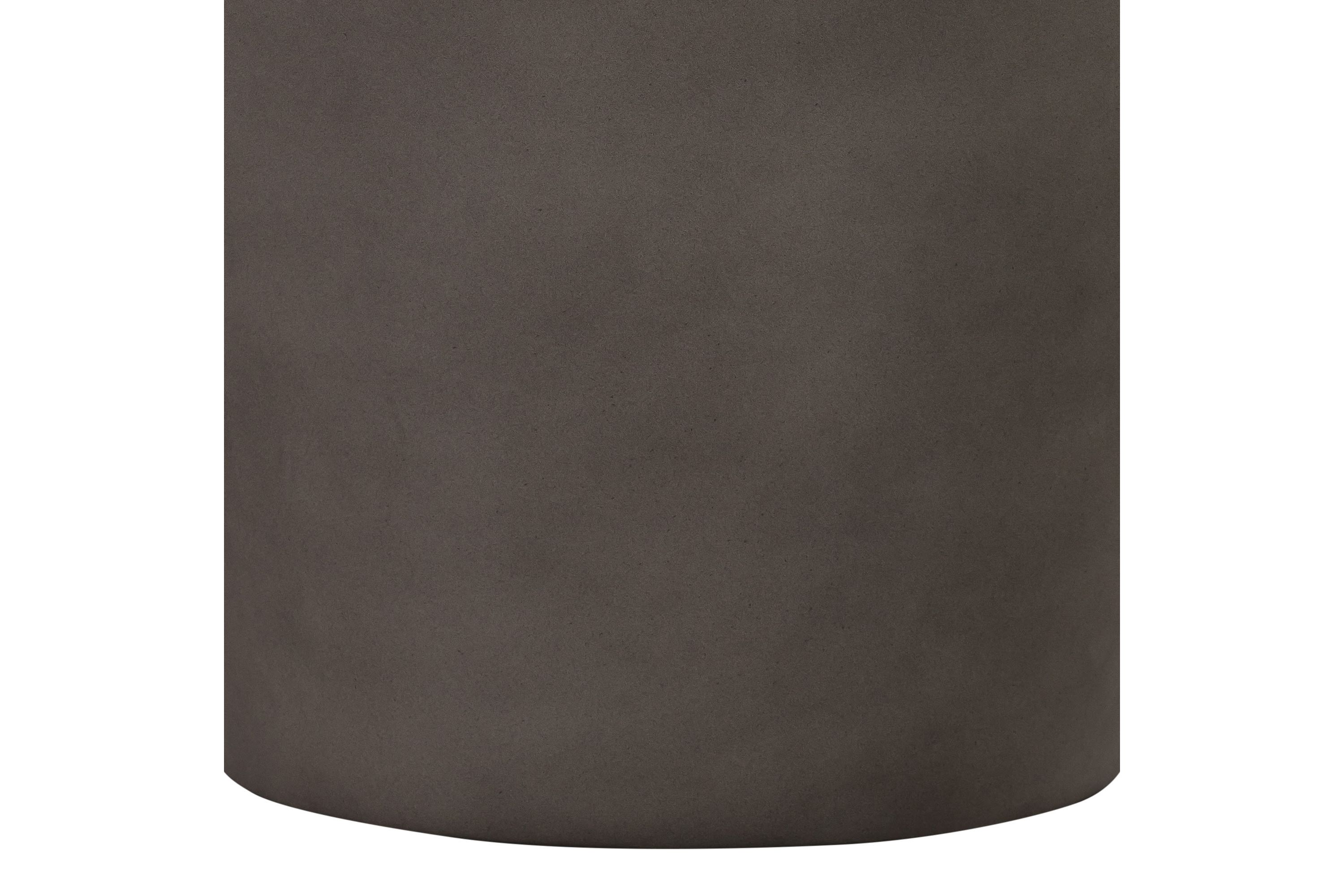 Obsidian Medium Indoor or Outdoor Planter in Gray Concrete with Black Accent