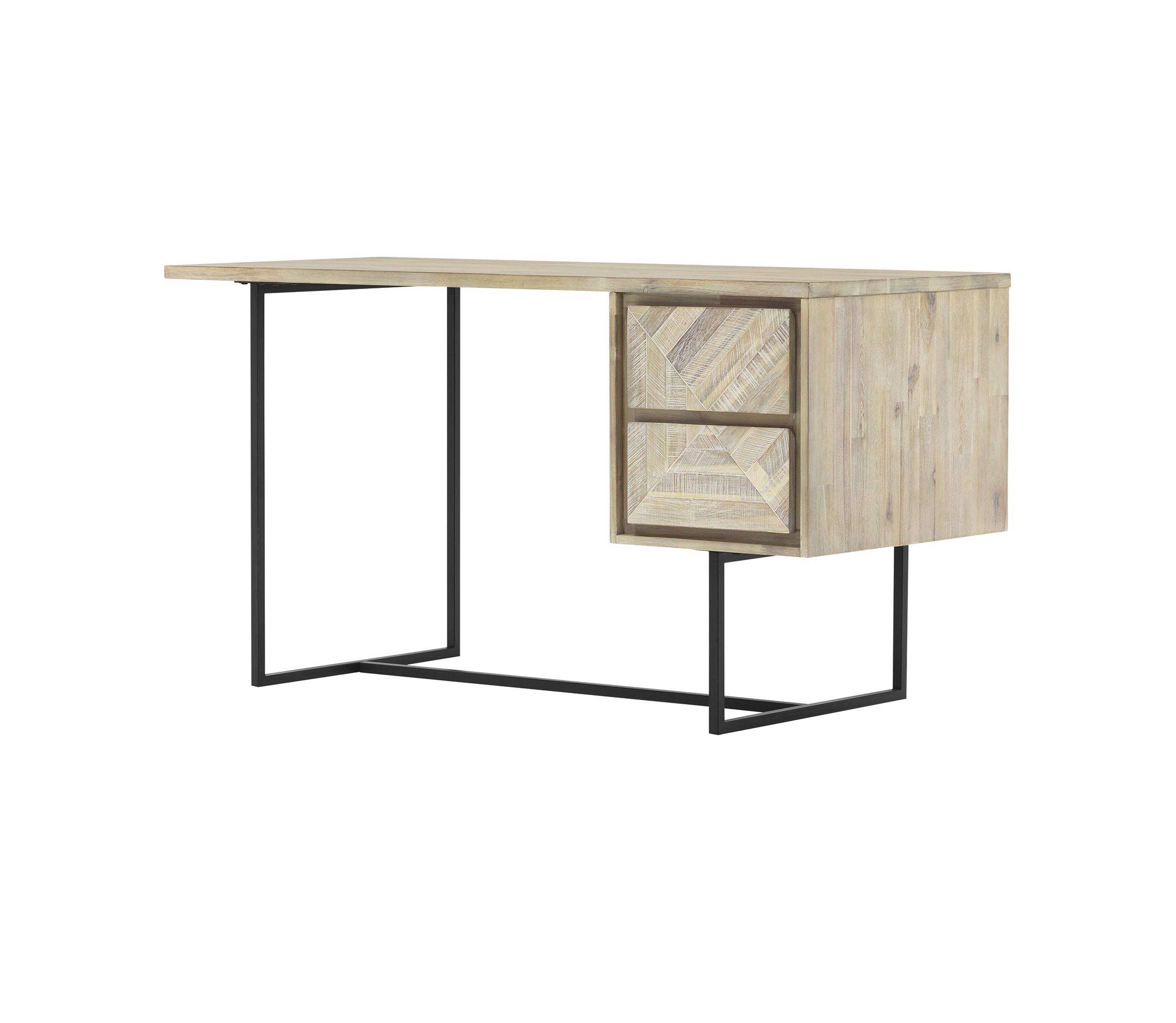 Peridot 2 Drawer Desk in Natural Acacia Wood