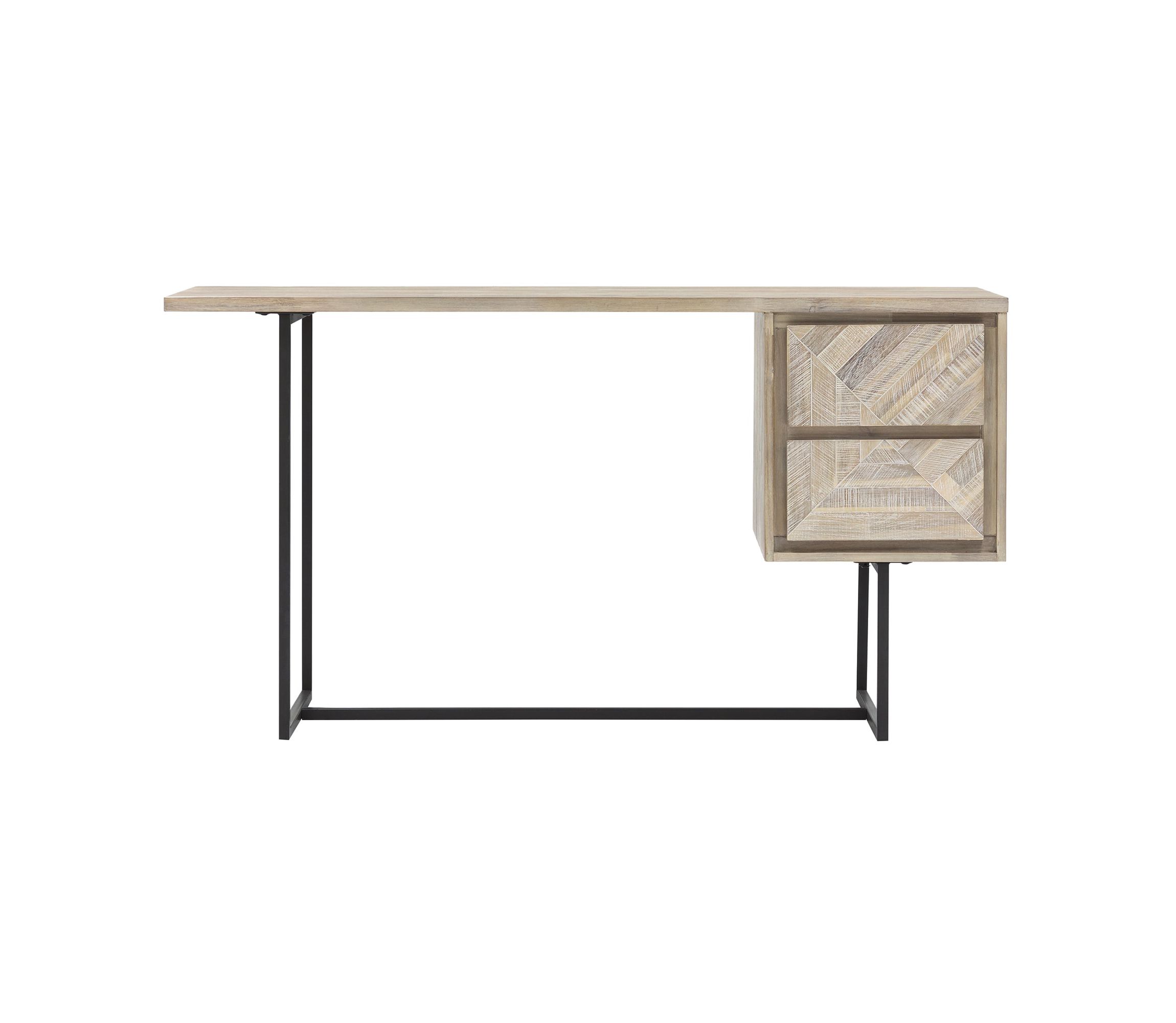 Peridot 2 Drawer Desk in Natural Acacia Wood