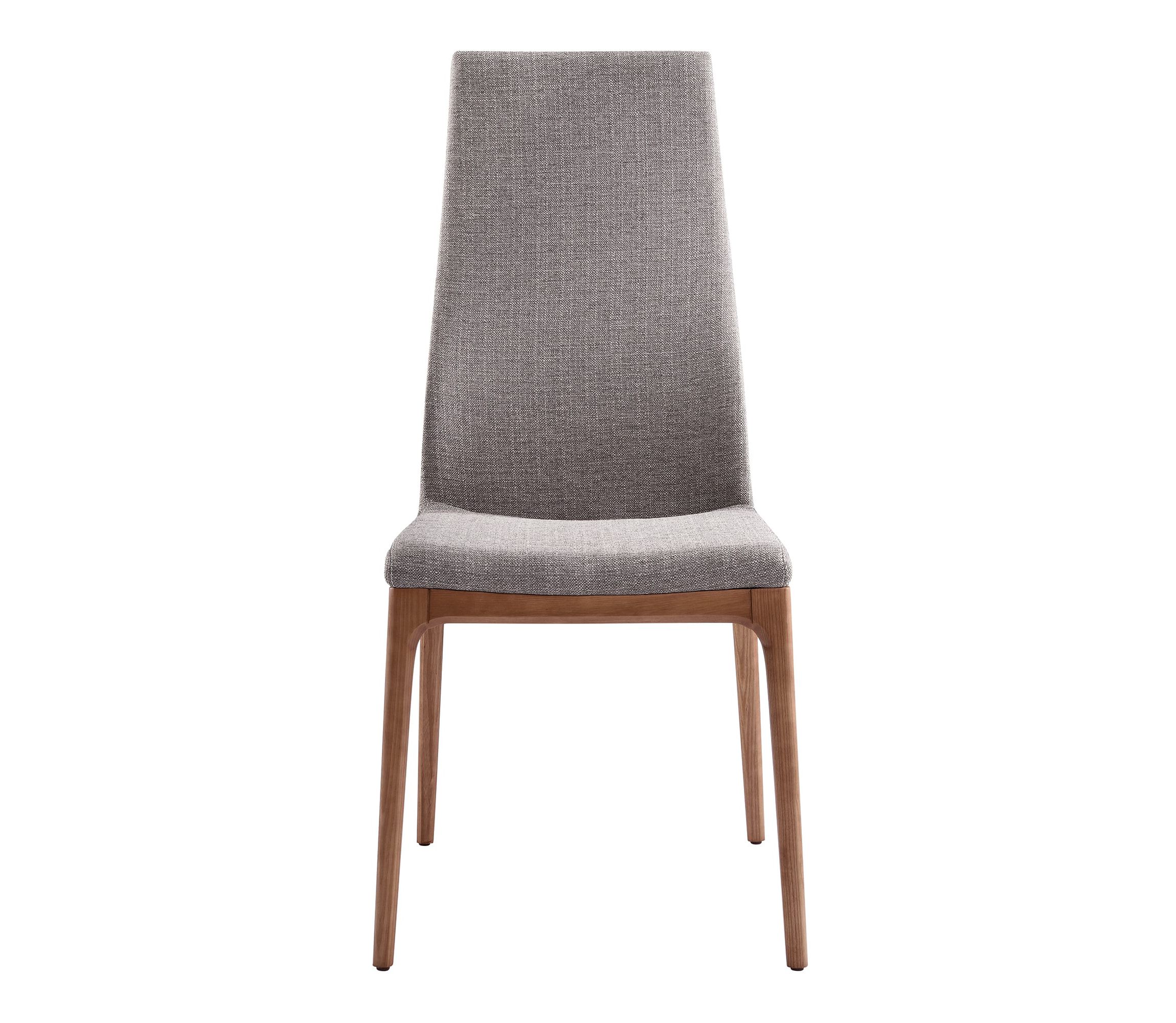 Parker Mid-Century Dining Chair in Walnut Finish and Gray Fabric - Set of 2