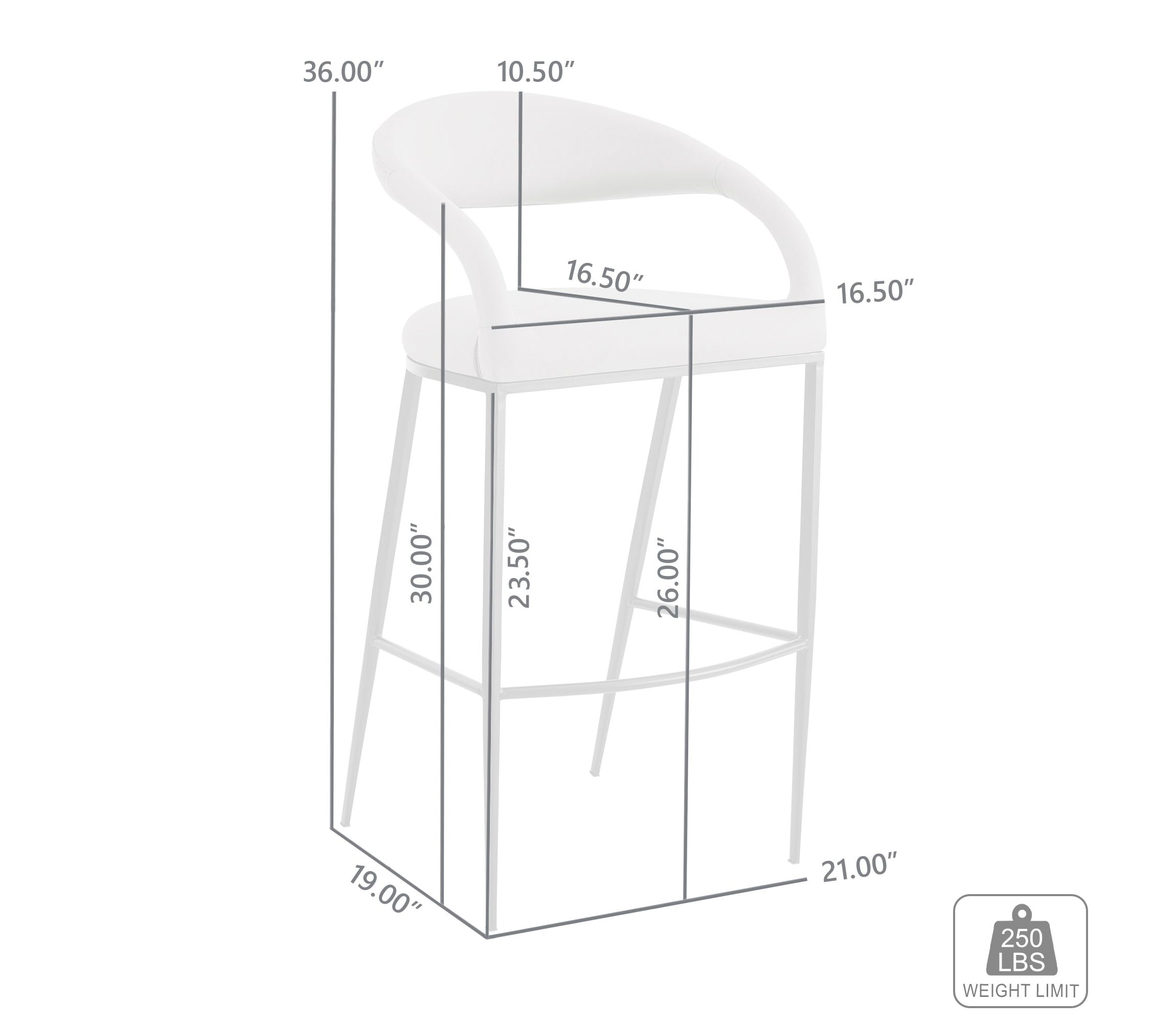 Ramona 26" Counter Stool In Black