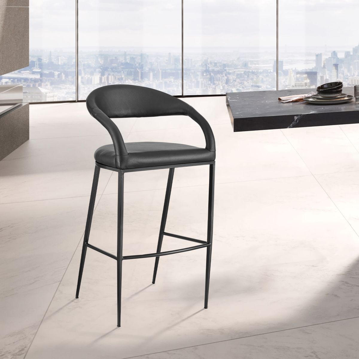 Ramona 30" Bar Stool in Black