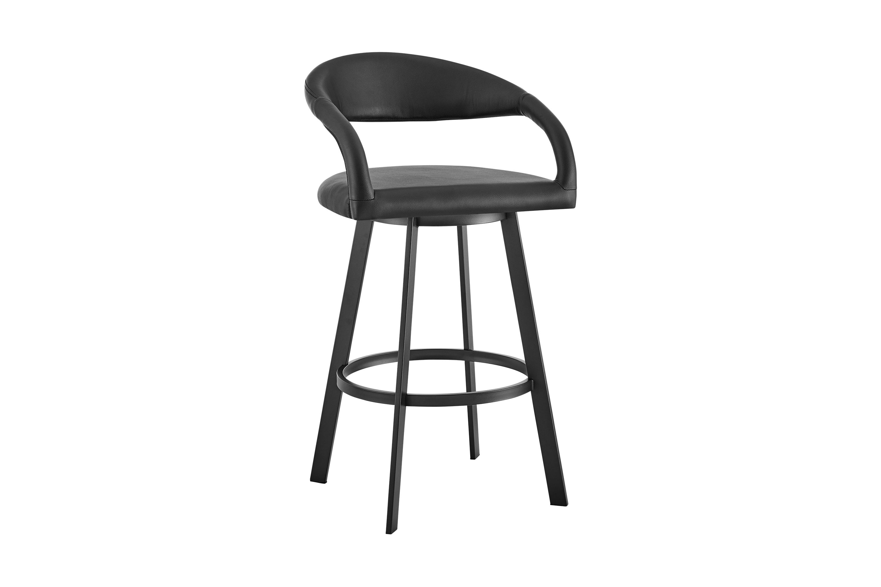 Ramona 30" Swivel Bar Stool in Black