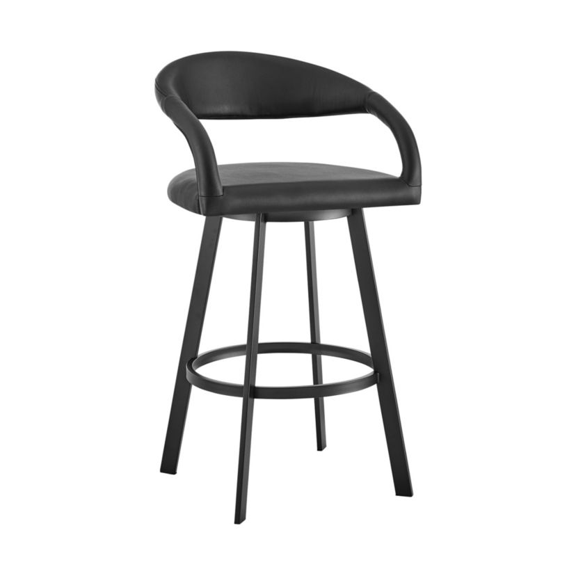 Ramona 30" Swivel Bar Stool in Black