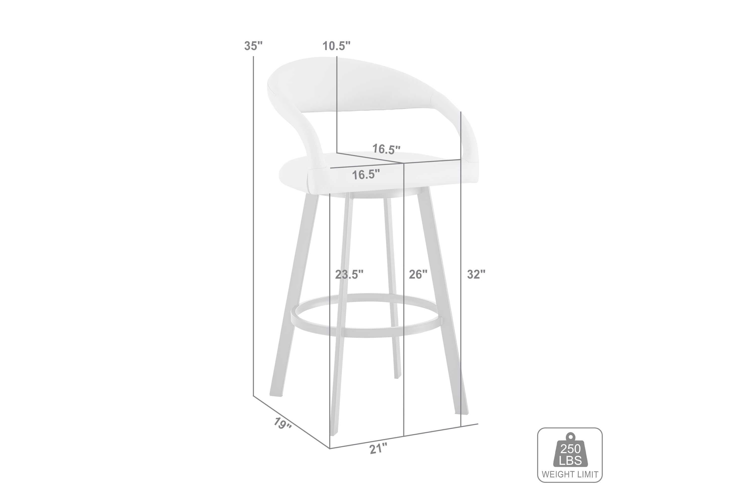 Ramona 26" Swivel Counter Stool in Beige
