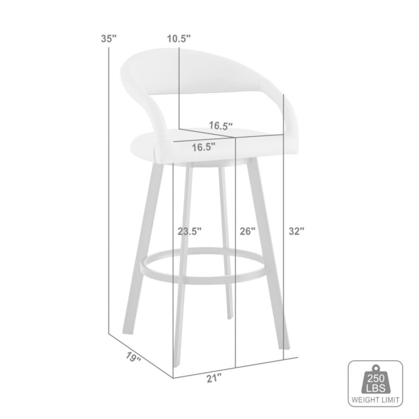 Ramona 26" Swivel Counter Stool in Beige