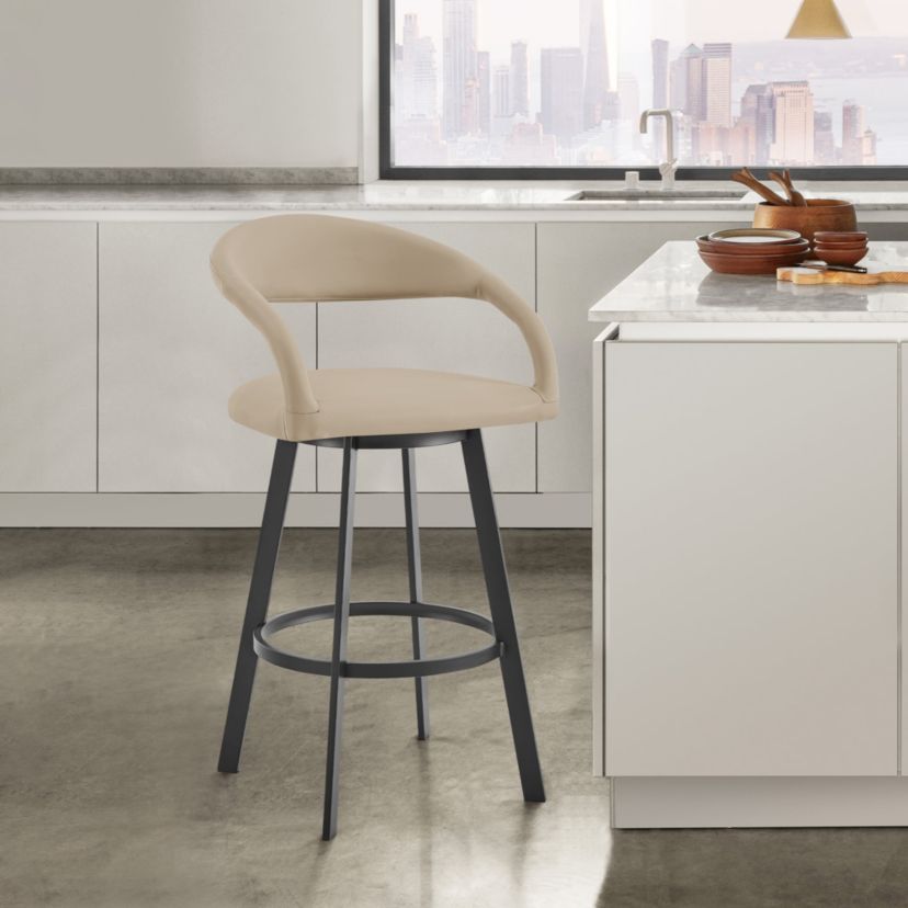 Ramona 26" Swivel Counter Stool in Beige