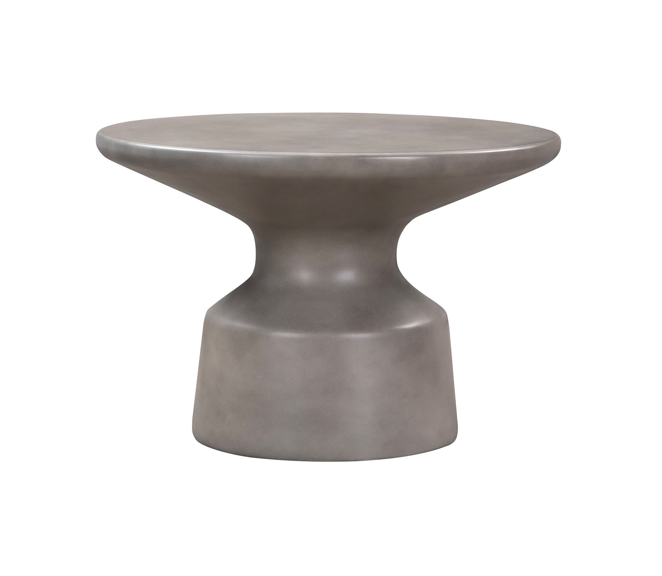 Sephie Round Pedestal Coffee Table in Gray Concrete