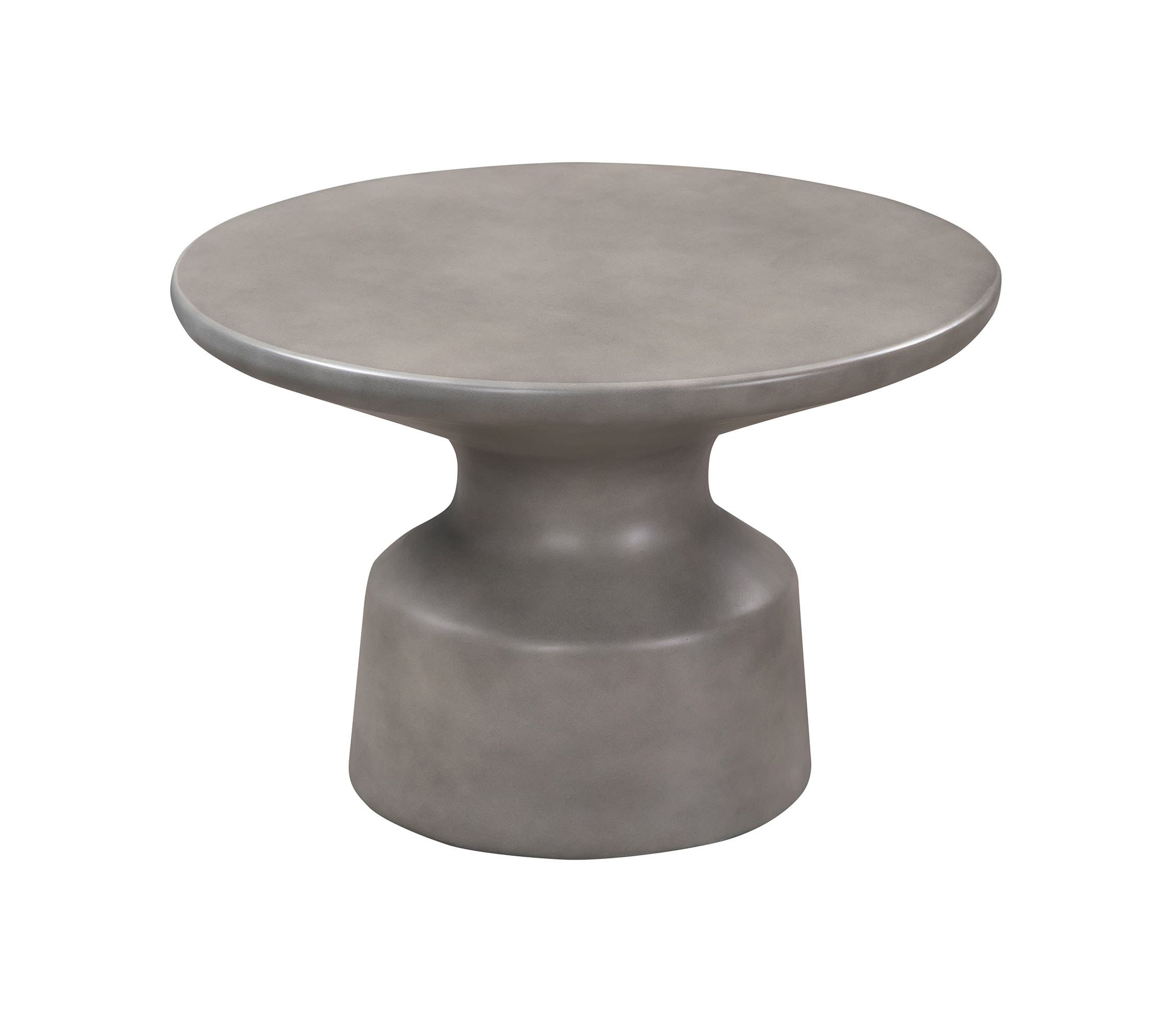 Sephie Round Pedestal Coffee Table in Gray Concrete