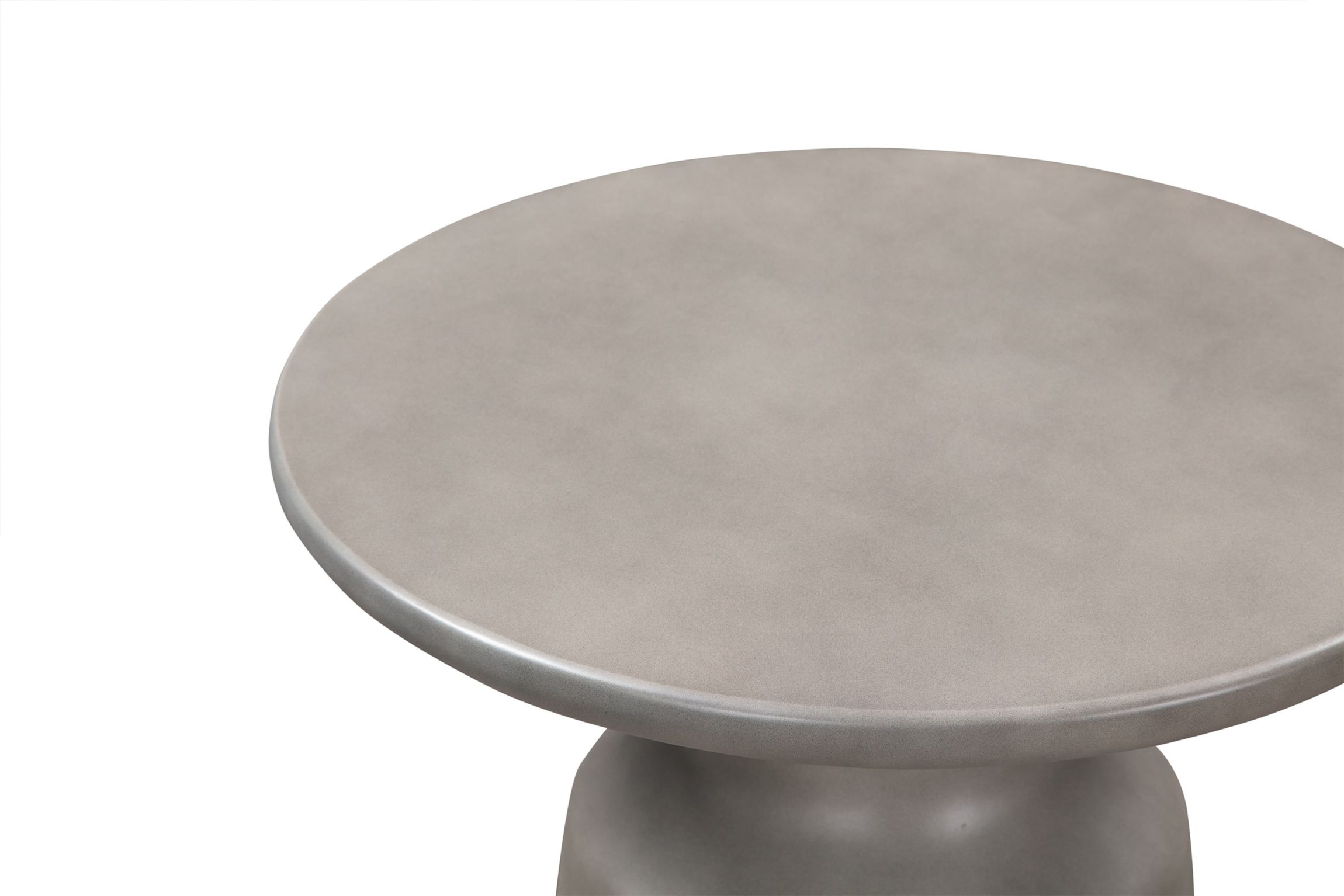 Sephie Round Pedestal Coffee Table in Gray Concrete