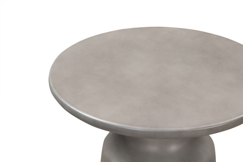 Sephie Round Pedestal Coffee Table in Gray Concrete
