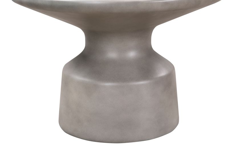Sephie Round Pedestal Coffee Table in Gray Concrete