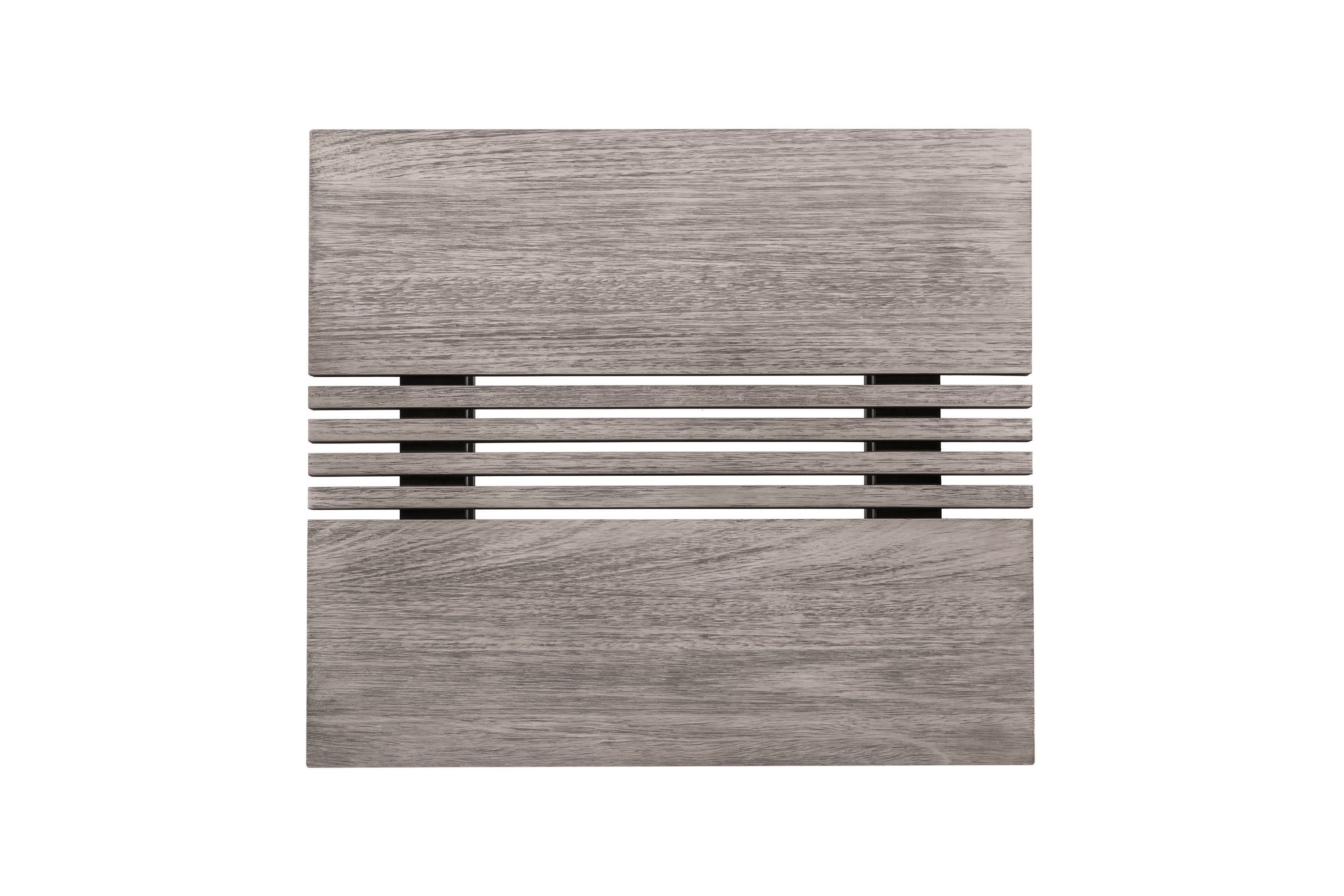 Vivid Outdoor Patio Coffee Table in Gray Eucalyptus Wood