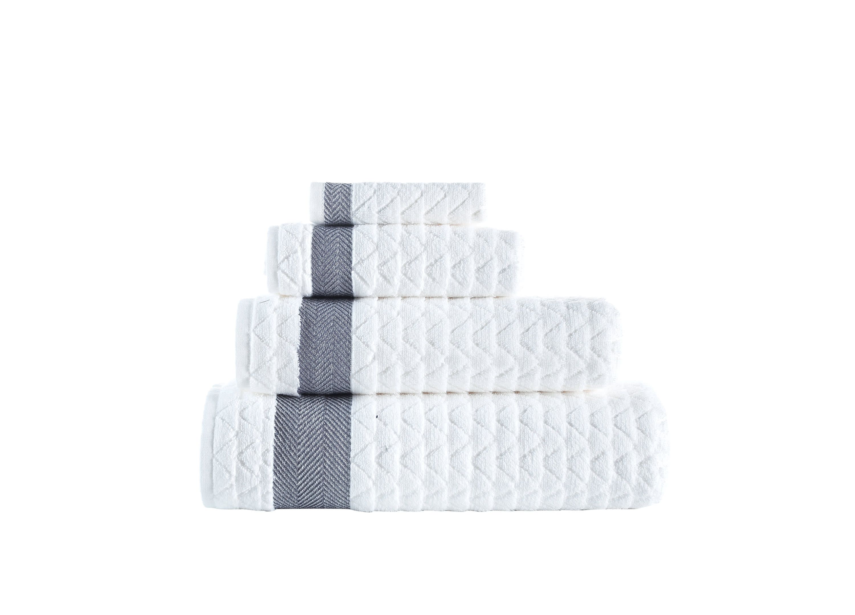 Herringbone 2 pcs Bath Towels