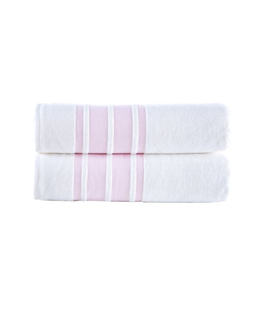 Contrast Border 2 pcs Bath Sheets