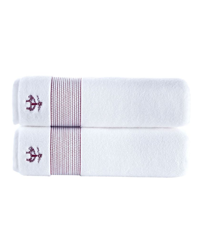Rope Stripe Border 2 pcs Bath Sheets