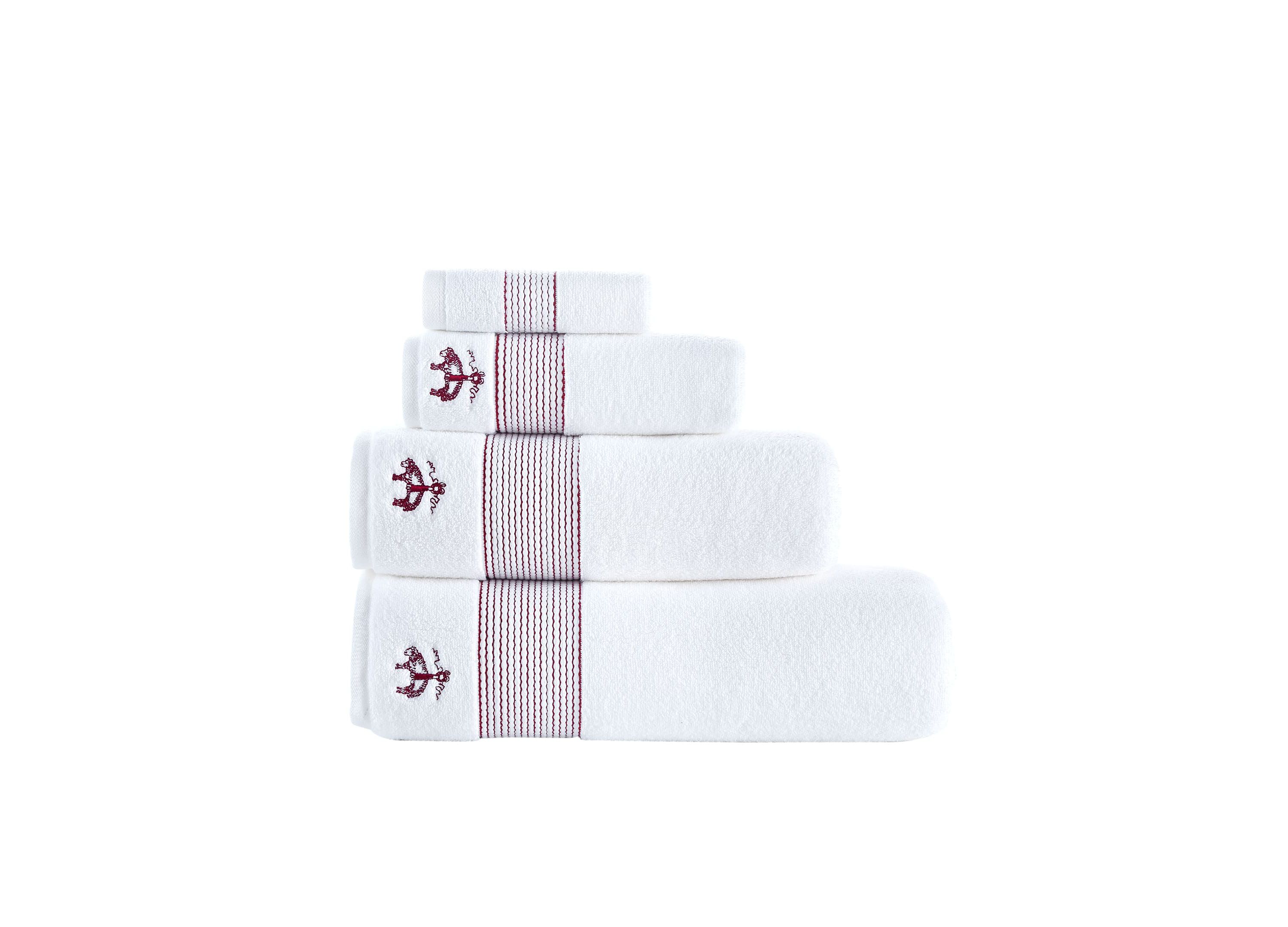 Rope Stripe Border 2 pcs Bath Sheets