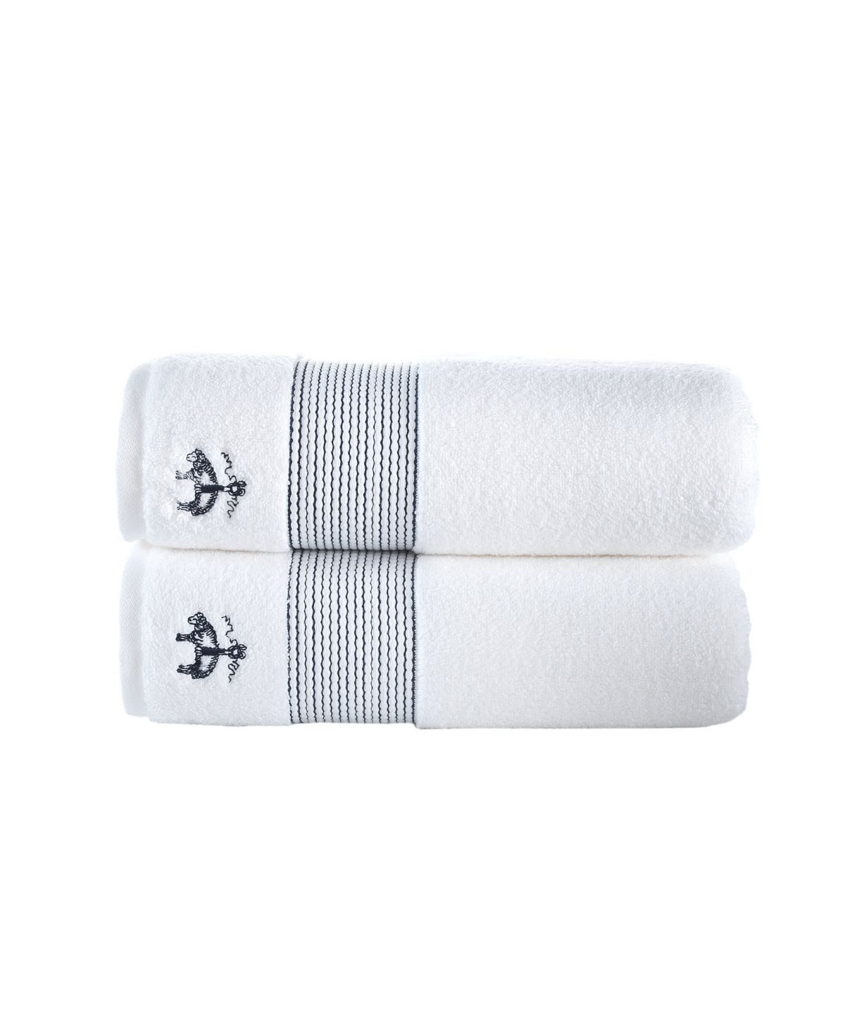 Rope Stripe Border 2 pcs Bath Towels