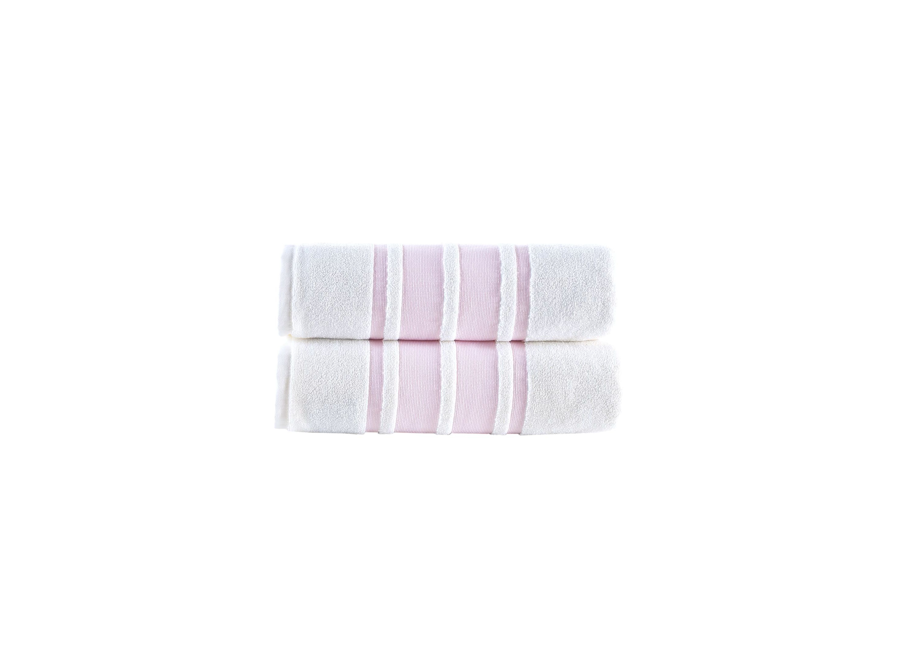 Contrast Border 2 pcs Bath Towels