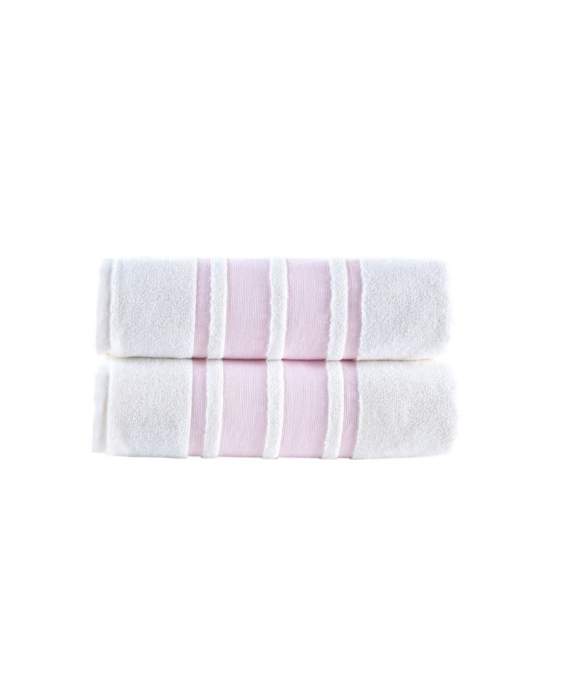 Contrast Border 2 pcs Bath Towels
