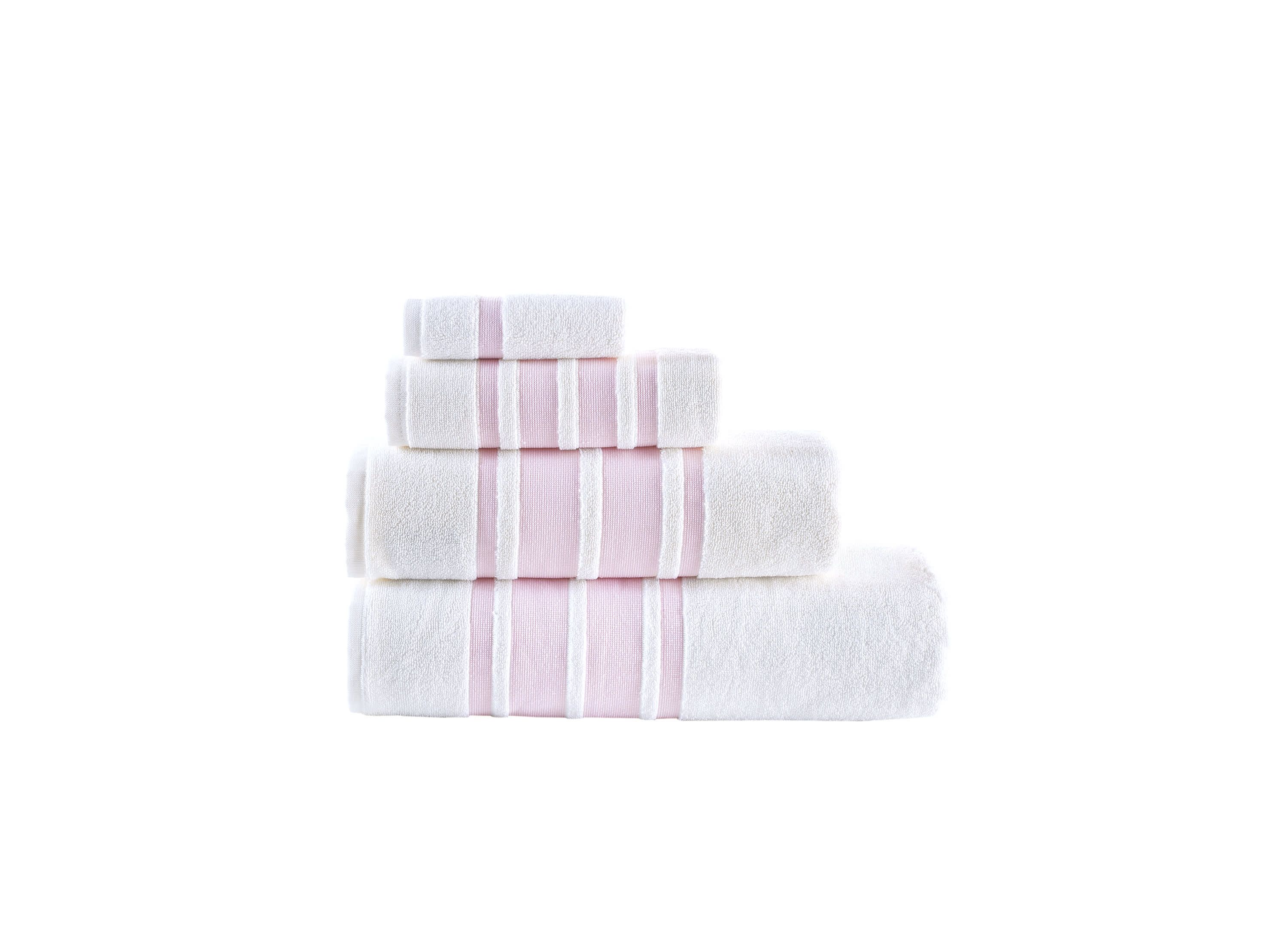 Contrast Border 2 pcs Bath Towels