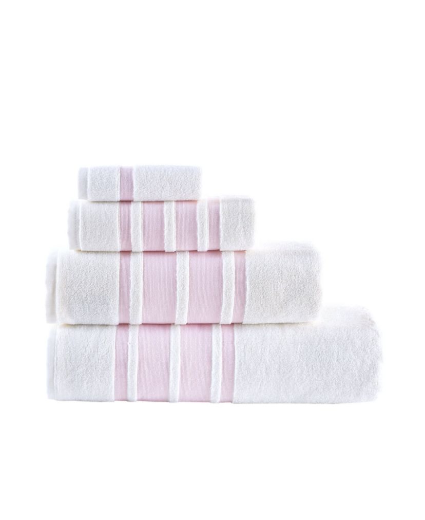 Contrast Border 2 pcs Bath Towels