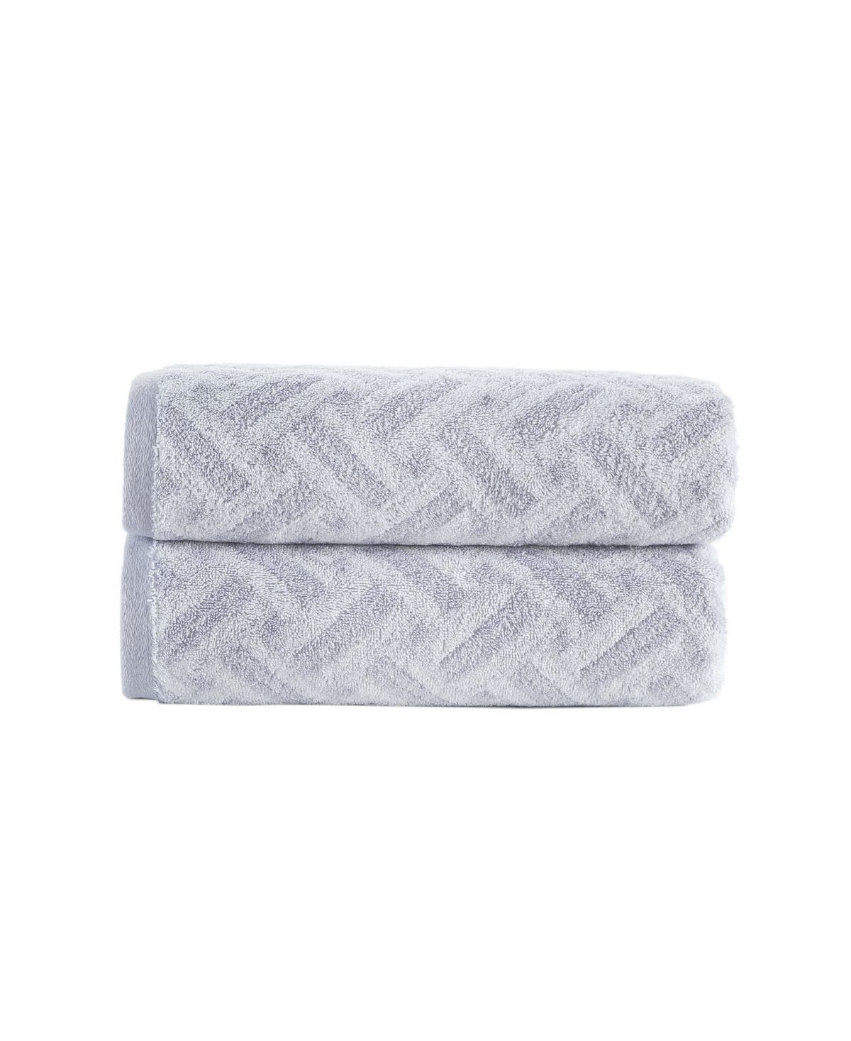 Criss Cross Stripe 2 pcs Bath Towels