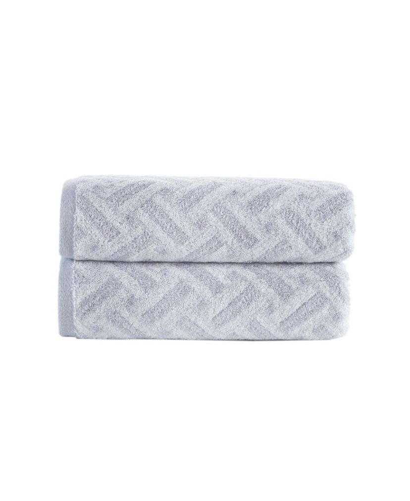 Criss Cross Stripe 2 pcs Bath Towels