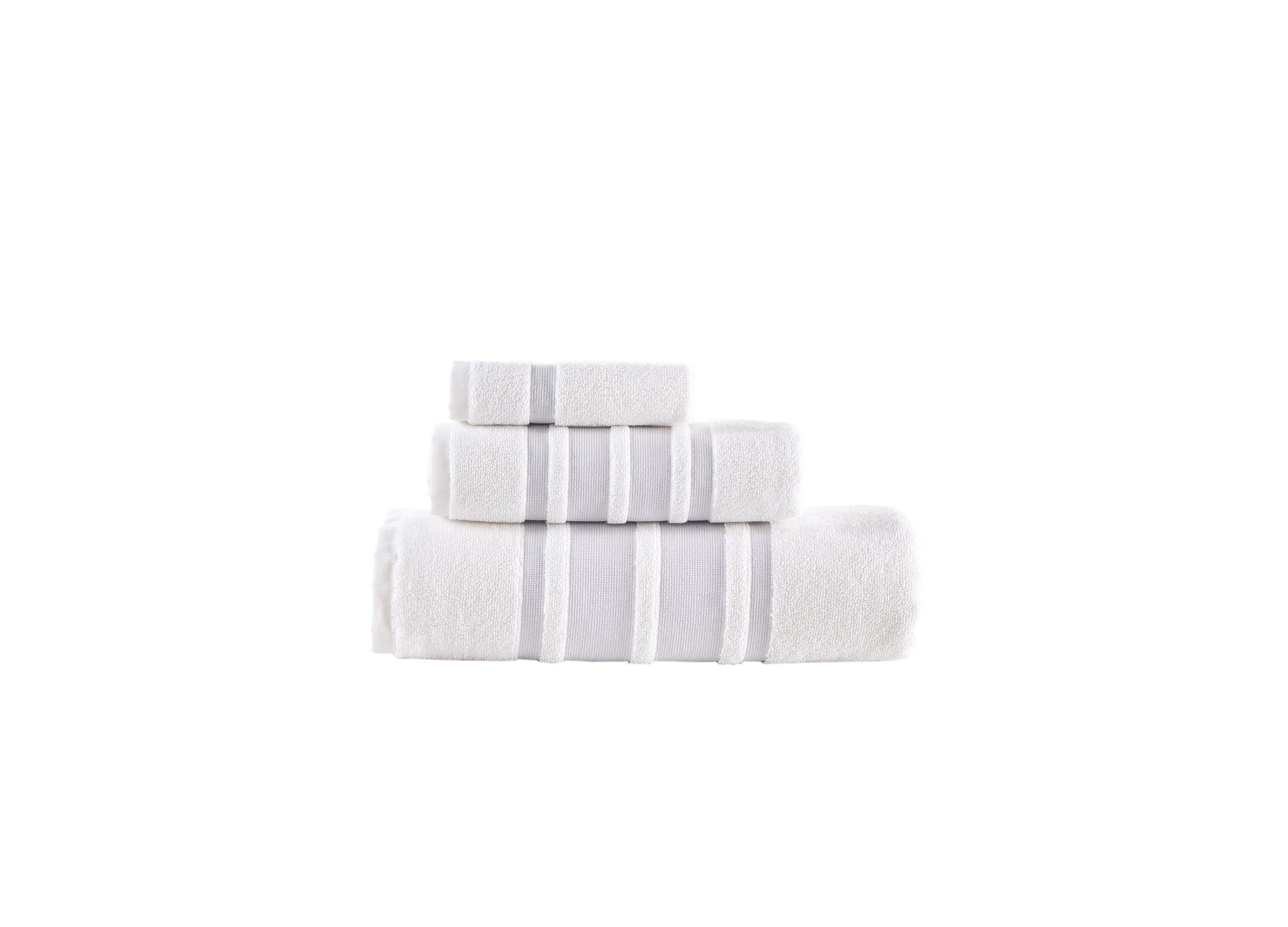 Contrast Border 3 pcs Towel Set