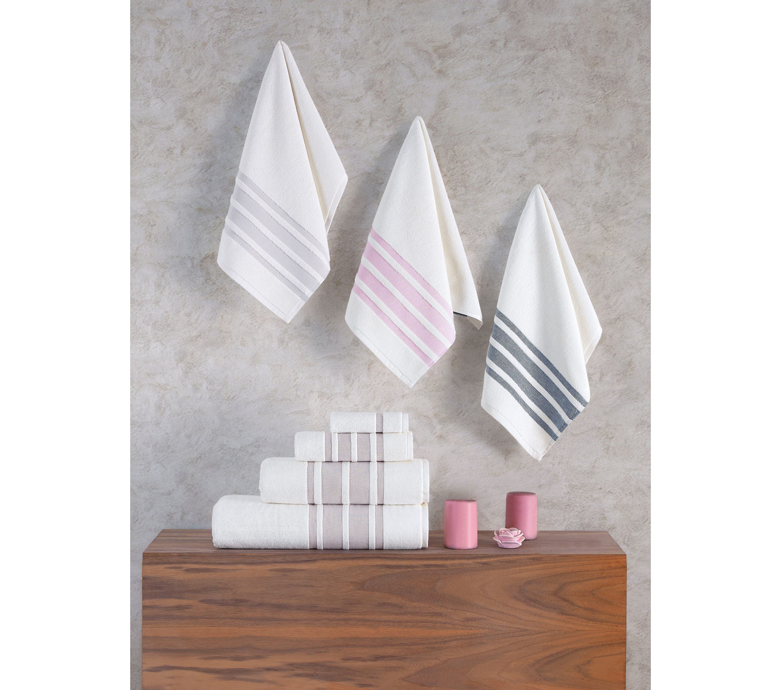 Contrast Border 3 pcs Towel Set